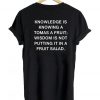 knowledge tshirt back