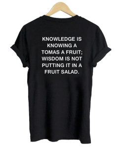 knowledge tshirt back