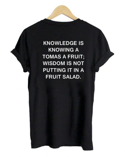 knowledge tshirt back