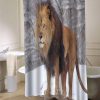 lion shower curtain customized design for home decor