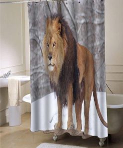 lion shower curtain customized design for home decor