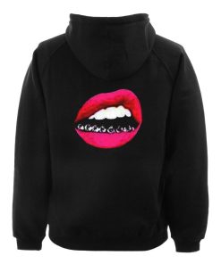 lips back hoodie
