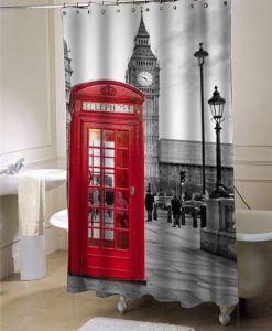 london big ben pattern shower curtain customized design for home decor