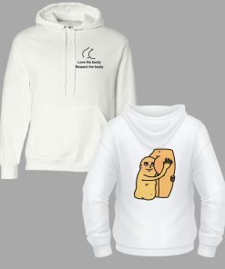 love the booty respect the booty two side hoodie