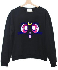 luna cute face sailor moon sweatshirt
