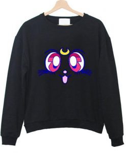 luna cute face sailor moon sweatshirt