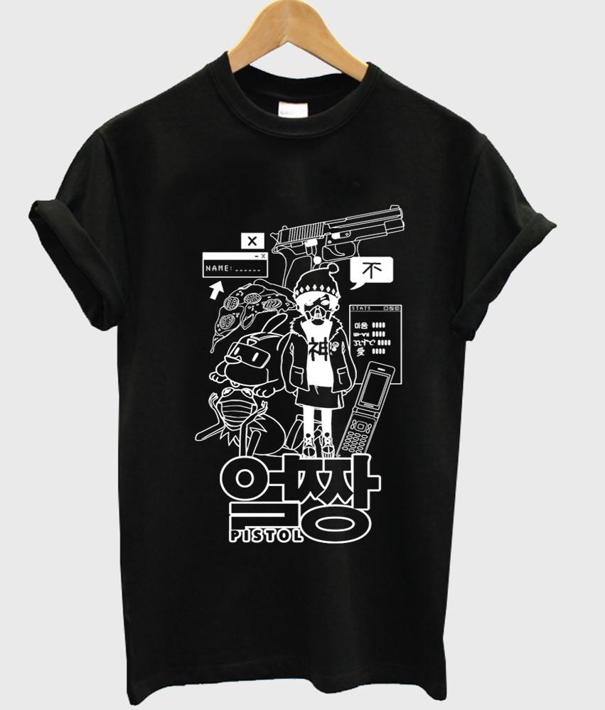  manga  anime pistol tee  T shirt  Kendrablanca