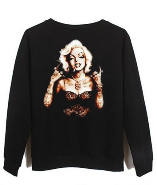 marlyn monroe back sweatshirt