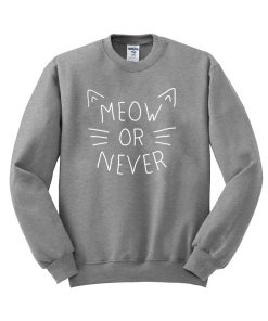 meeow or never  sweatshirt