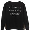 midnight snacking expert back sweatshirt