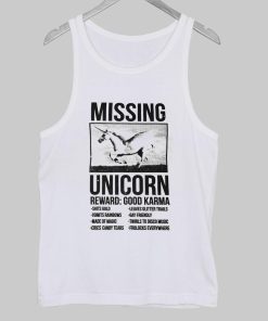 missing unicorn  tanktop