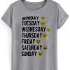 monday tuesday tshirt grey