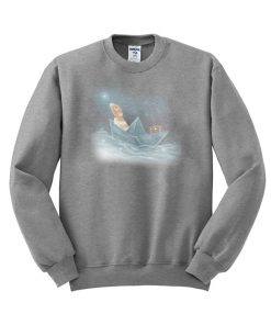 mouse on papper boat