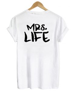 mrs life couple tshirt black