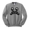 mustache sweatshirt