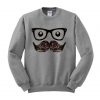 mustache with glases sweatshirt