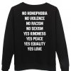no homophobia sweatshirt back