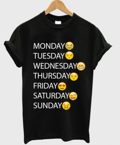 one week emoji T shirt