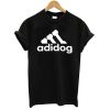 parody logo adidogs shirt Black