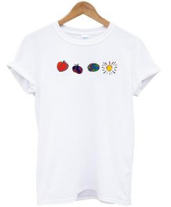 peach plum earth sun t shirt