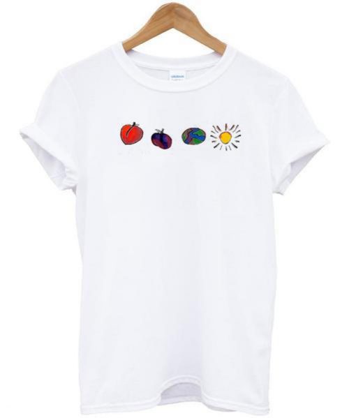 peach plum earth sun t shirt