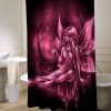 pink fairy shower curtain customized design for home decor