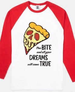 pizza raglan long sleeve