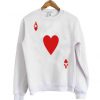playing card ace of hearts sweatshirt