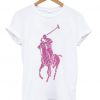 ralph lauren logo pink T shirt