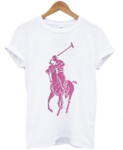 ralph lauren logo pink T shirt