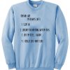 reasons why i'm always late sweatshirt