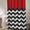 red chevron shower curtain customized design for home decor