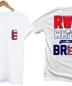 red white and brow T shirt