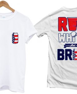 red white and brow T shirt