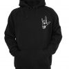 rock on hand hoodie