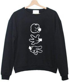 rock paper scissors hand sweatshirt