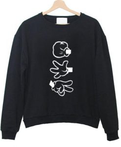 rock paper scissors hand sweatshirt