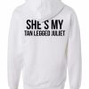 she my tan legged juliet back hoodie