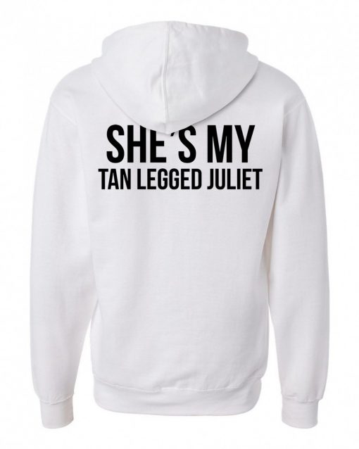 she my tan legged juliet back hoodie