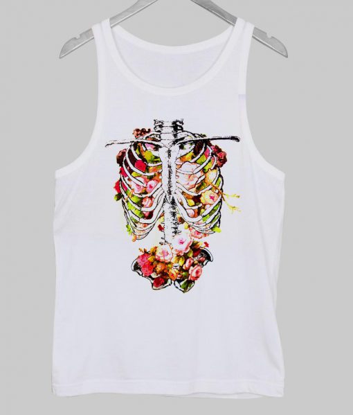 skeleton floral Tank Top