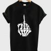 skull middle finger T shirt