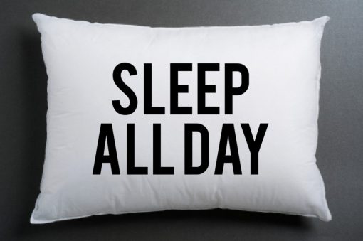 sleep all day Pillow case