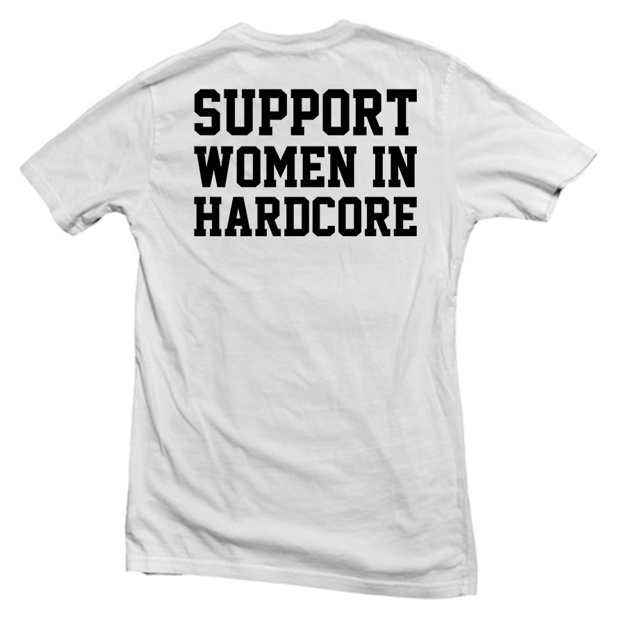support women in hardcore back T shirt