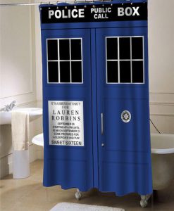 tardis dr who shower curtain customized design for home decor