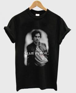 team damon vampire diaries black tshirt