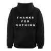 thanks for back hoodie