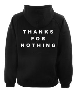 thanks for back hoodie