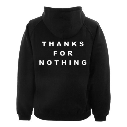 thanks for back hoodie