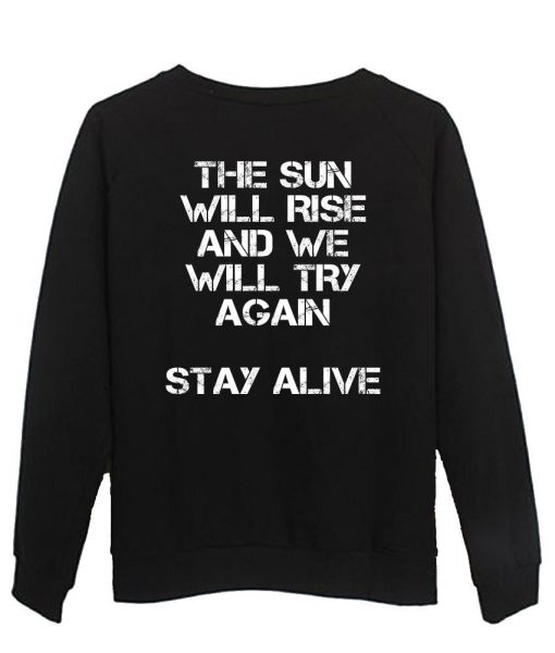 the sun sweatshirt back