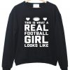 this is what a teal football sweatshirt